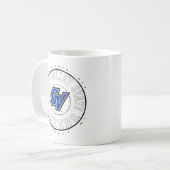 Grand Valley Staat Lakers Showtime Blue Kaffeetasse (Vorderseite Links)
