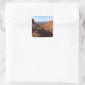 Grand View Point im Canyonlands National Park Quadratischer Aufkleber (Tasche)