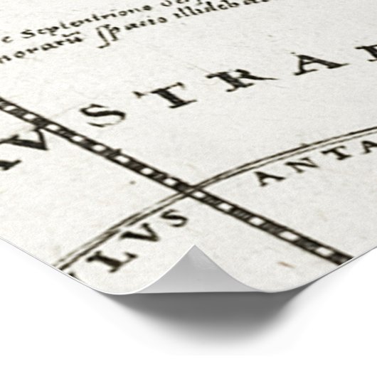 Grand Voyages Alte Antike Allgemeine Karte Welt Poster (Ecke)