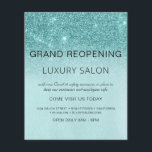Grand Wiedereröffnung Aquamarines Blue Aqua Glitze Flyer<br><div class="desc">Glam Aquamarin Blue - Aqua Ombre Sparkle und Glitzer Grand Wiedereröffnung Glam Luxury Friseur Salon, Beauty Store, Eyelashes, Nails, Makeup, Microblading, Hair Stylist, Lashes, Hair Stylist oder Make Up Up Artist Business Flyer mit eigenem Namen und Rücksendeadresse. Dieses einfache, moderne und elegante personalisierte Design ist perfekt für die Wiedereröffnung Ihres...</div>
