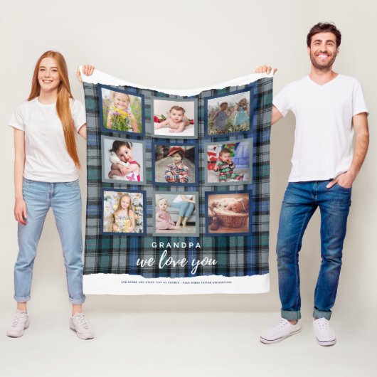 GRANDA FOTO GIFTS - Foto Collage TARTAN Fleece (Beispiel)