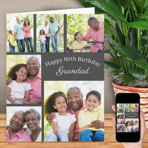 Grandad 6 Foto Collage jedes Alter großen Glückwun Karte