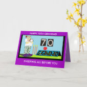 GRANDAD 70. BIRTHDAY CARD KARTE (Gelbe Blume)