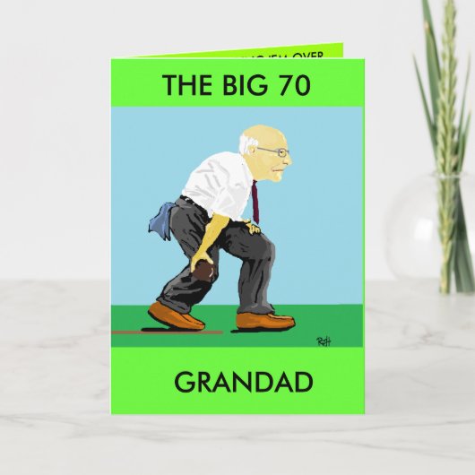 GRANDAD 70. GEBURTSTAG KARTE (Vorderseite)