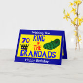 Grandad 70. Geburtstagkarte Karte (Gelbe Blume)