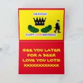 GRANDAD 70. Geburtstagskarte Karte (Innenseite)