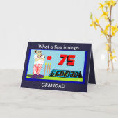 GRANDAD 75. BIRTHDAY CARD KARTE (Gelbe Blume)