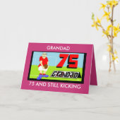 GRANDAD 75. FUSSBALLBIRTHDAY-KARTE KARTE (Gelbe Blume)