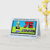 Grandad 75. Geburtstagkarte Karte (Gelbe Blume)