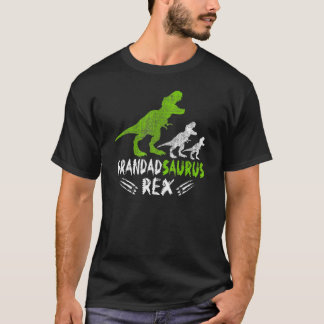 Grandad Dinosaur Grandadsaurus 2 Zwei Kinder Chris T-Shirt