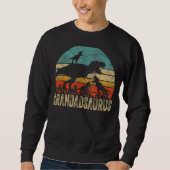 Grandad Dinosaur Grandadsaurus 3 Zwei Kinder Chris Sweatshirt (Vorderseite)