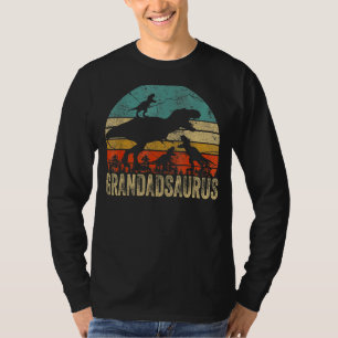 Grandad Dinosaur Grandadsaurus 3 Zwei Kinder Chris T-Shirt