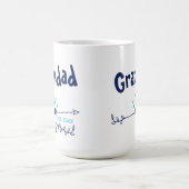 Grandad Est 20xx - Herz & Pfeile - Zwei Tone Blau Kaffeetasse (Mittel)