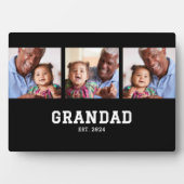 Grandad Established Elegant Bold Black 3 Photo Fotoplatte (Vorderseite)