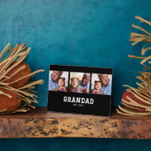 Grandad Established Elegant Bold Black 3 Photo Fotoplatte (Seite)