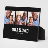 Grandad Established Elegant Bold Black 3 Photo Fotoplatte (Seite)