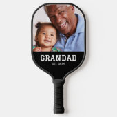 Grandad Established Fun Bold Photo Pickleball Schläger (Vorderseite)