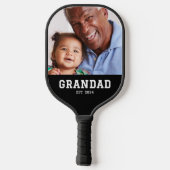 Grandad Established Fun Bold Photo Pickleball Schläger (Rückseite)