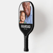 Grandad Established Fun Bold Photo Pickleball Schläger (Links)