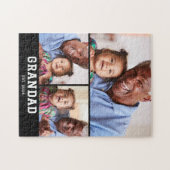 Grandad Established Modern Bold 3 Photo Puzzle (Horizontal)