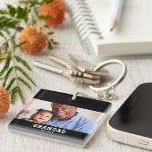 Grandad Established Modern Bold Photo Schlüsselanhänger (Vorderseite rechts)