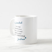 Grandad Favorite Grandchild-Schrift Typografie Kaffeetasse (Vorderseite Links)