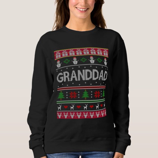 Grandad for Christmas from Grandson Granddaughter Sweatshirt (Vorderseite)