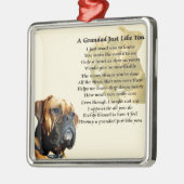 Grandad-Gedicht - Boxer-Hundeentwurf Ornament Aus Metall (Links)