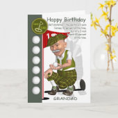 Grandad Golfer Geburtstagskarte mit Spaß Karte (Gelbe Blume)