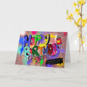 Grandad-Graffiti-Geburtstagskarte Karte (Gelbe Blume)