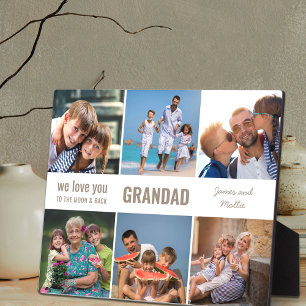 Grandad Love You to the Moon and Back 6 Photo Fotoplatte