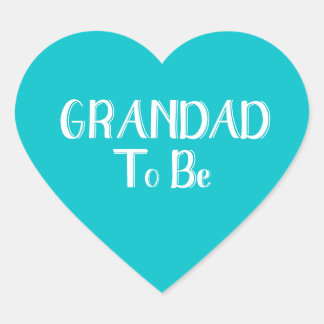 Grandad to be - Heart Aufkleber - Aquamariner Hint