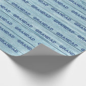 GRANDAD Wrapping Papier Driftwood Beach. Geschenkpapier (Ecke)