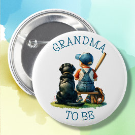 Grandal | Baseball- und Dog-Baby-Dusche Button