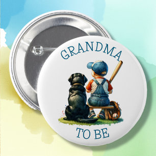 Grandal   Baseball- und Dog-Baby-Dusche Button