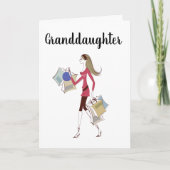 **GRANDAUGHTER** FEIERT SIE!BIRTHTAG KARTE (Vorderseite)