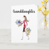 **GRANDAUGHTER** FEIERT SIE!BIRTHTAG KARTE (Gelbe Blume)