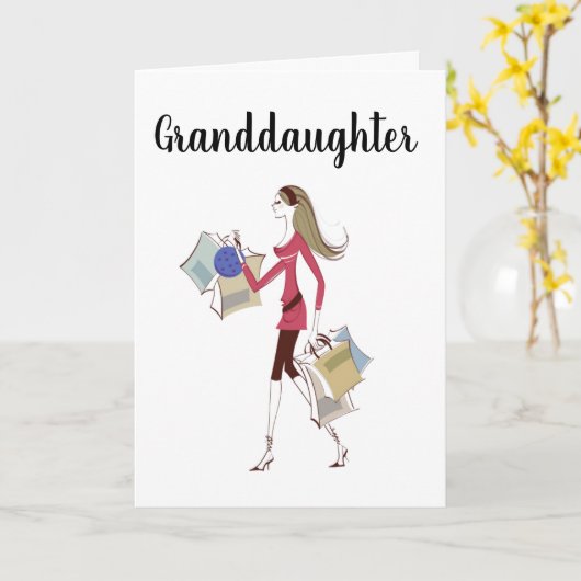 **GRANDAUGHTER** FEIERT SIE!BIRTHTAG KARTE (Gelbe Blume)