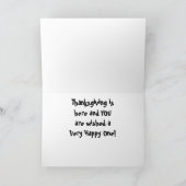 **GRANDAUGHTER** GLÜCKLICH *ERNTEDANK* FEIERTAGSKARTE (Innenseite)