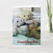 "GRANDAUGHTER" GLÜCKLICHER 1. BIRTHDAY CARD KARTE (Vorderseite)