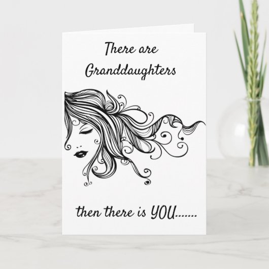 "GRANDAUGHTER" MIT LIEBE GEBURTSTAGSKARTE KARTE (Vorderseite)