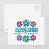 GRANDAUGHTERS MACHEN LEBEN BESONDERS POSTKARTE (Vorne/Hinten)