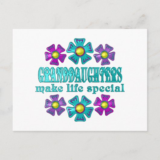 GRANDAUGHTERS MACHEN LEBEN BESONDERS POSTKARTE (Vorderseite)