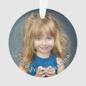 Grandchild Foto Holiday Ornament (Vorderseite)