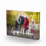 GRANDCHILDREN GOLD FOTOBLOCK<br><div class="desc">GRANDKINDER DESIGN MIT SCHÖNEM HAND VERSCHIEDENEN TEXT UND RAUM FÜR IHR LIEBLINGSFOTOGRAPH. TEIL EINER SAMMLUNG. EIN IDEALES GESCHENK.</div>