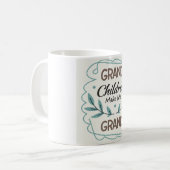 Grandchildren Make Life Grand Hand Lettered Quote Kaffeetasse (Vorderseite Links)