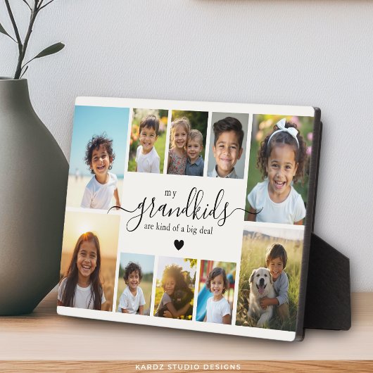 Grandchildren Photo Collage Gift for Grandma Fotoplatte