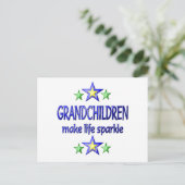 Grandchildren Sparkle Postkarte (Stehend Vorderseite)