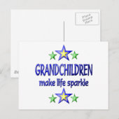 Grandchildren Sparkle Postkarte (Vorne/Hinten)