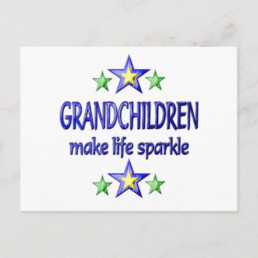 Grandchildren Sparkle Postkarte (Vorderseite)